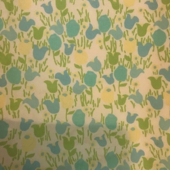 Lilly Pulitzer Vintage White Label Skort Size 6 Green & Yellow Tip Toe Tulip - Picture 5 of 10